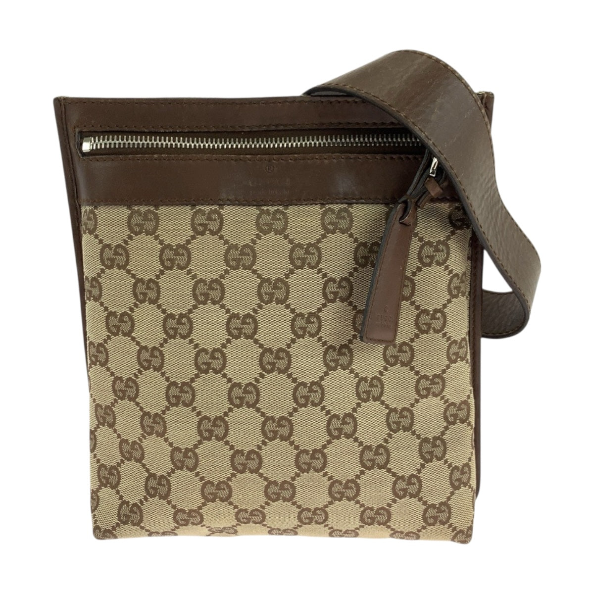 19739
GUCCI グッチ ベージュ ブラウン シルバー金具 GGキャンバス 92562 ショルダーバッグ 肩掛け レディース ABP31