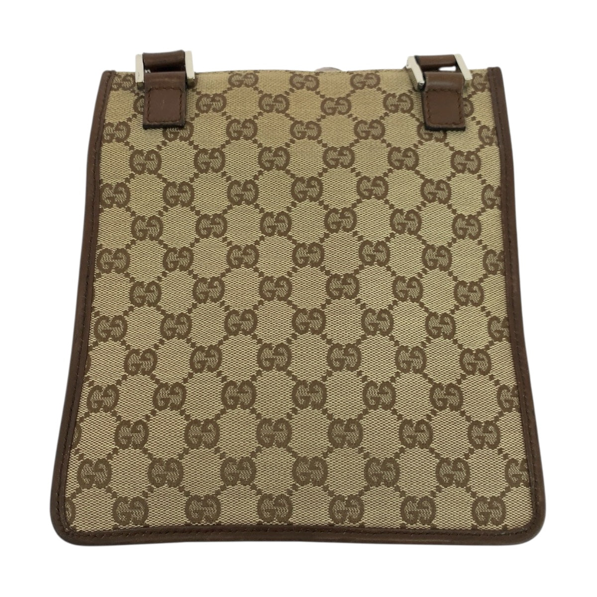 19739
GUCCI グッチ ベージュ ブラウン シルバー金具 GGキャンバス 92562 ショルダーバッグ 肩掛け レディース ABP31