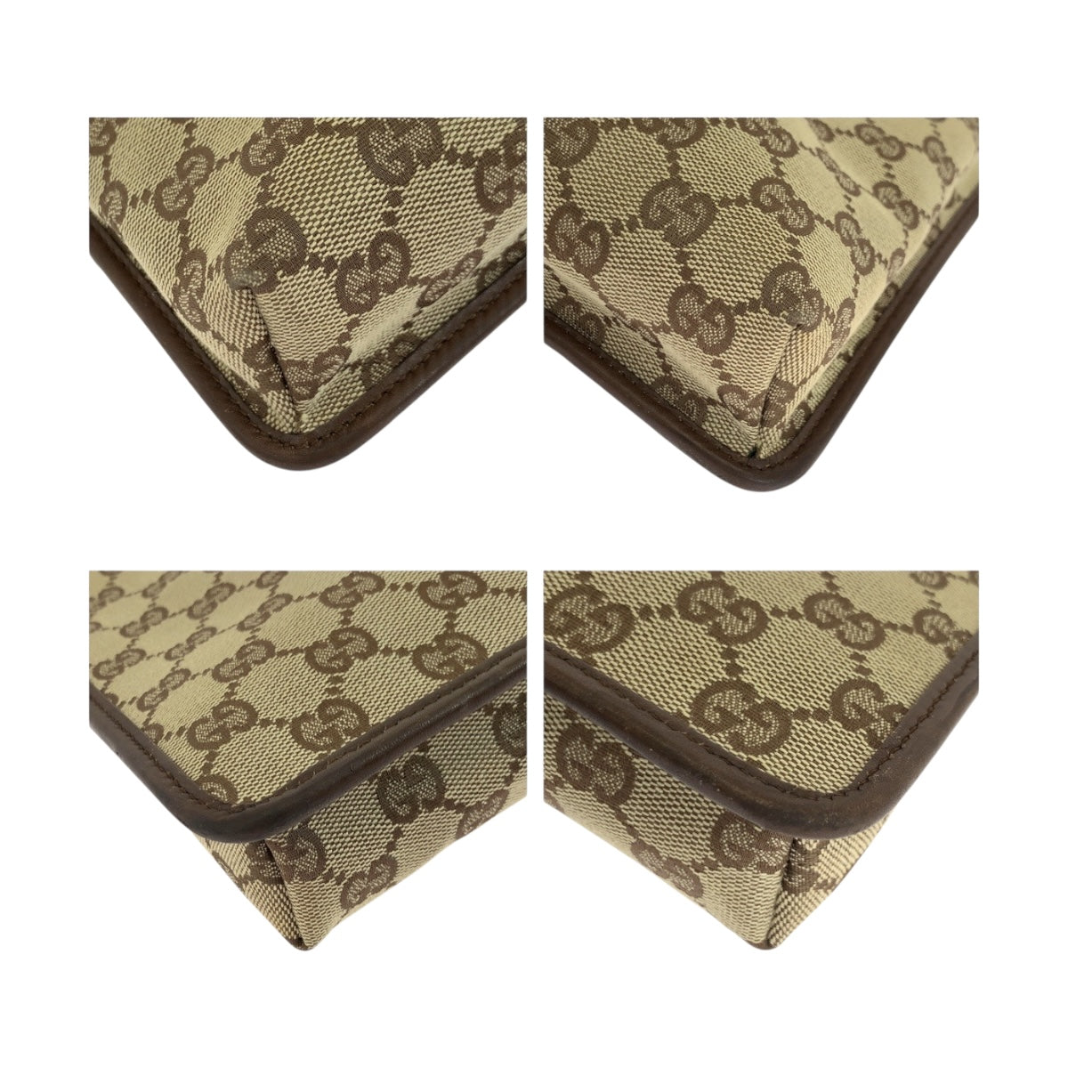 19739
GUCCI グッチ ベージュ ブラウン シルバー金具 GGキャンバス 92562 ショルダーバッグ 肩掛け レディース ABP31