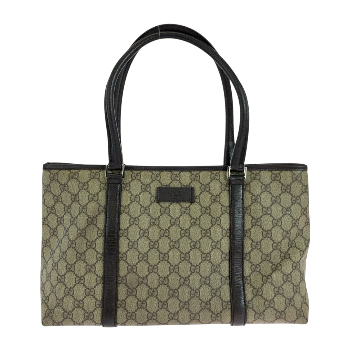19741
GUCCI グッチ ベージュ ブラウン シルバー金具 GGスプリームキャンバス 114595 トートバッグ ショルダーバッグ レディース AB29