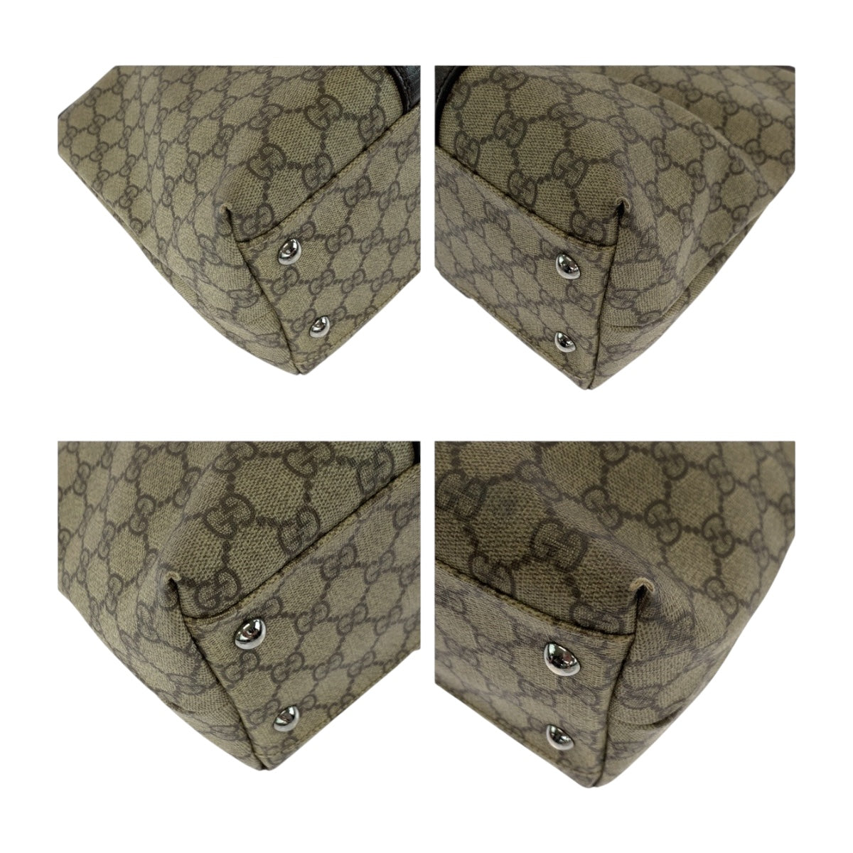 19741
GUCCI グッチ ベージュ ブラウン シルバー金具 GGスプリームキャンバス 114595 トートバッグ ショルダーバッグ レディース AB29