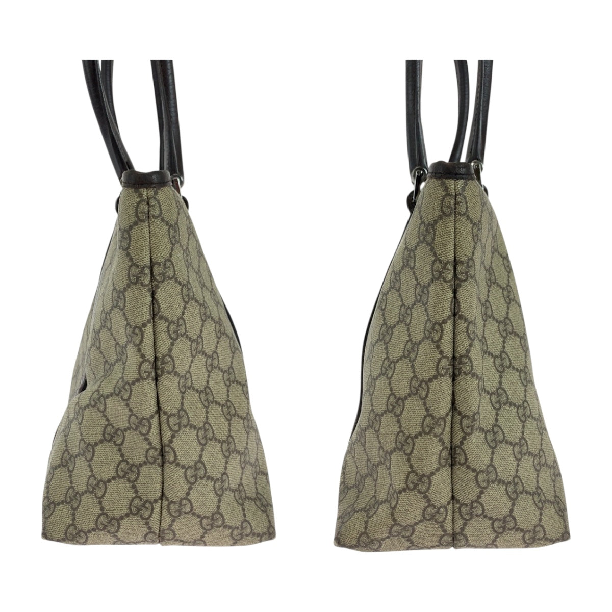 19741
GUCCI グッチ ベージュ ブラウン シルバー金具 GGスプリームキャンバス 114595 トートバッグ ショルダーバッグ レディース AB29