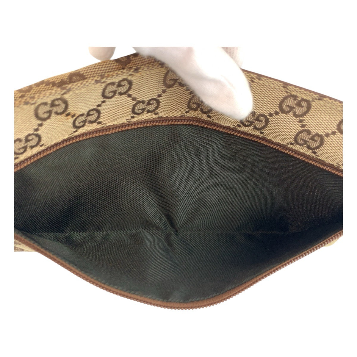 19742
GUCCI グッチ ベージュ ブラウン GGキャンバス / レザー 28566 ボディバッグ ウエストポーチ 男女兼用  レディース AB34
