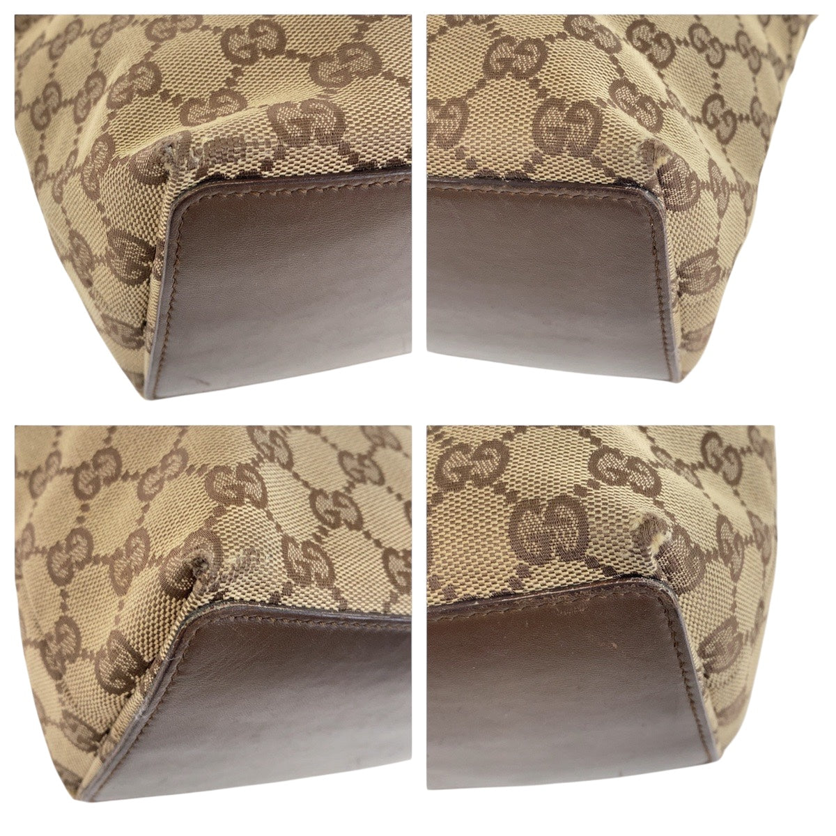19746
GUCCI グッチ ベージュ ブラウン シルバー金具 GGキャンバス 31244 トートバッグ ショルダーバッグ レディース AB25