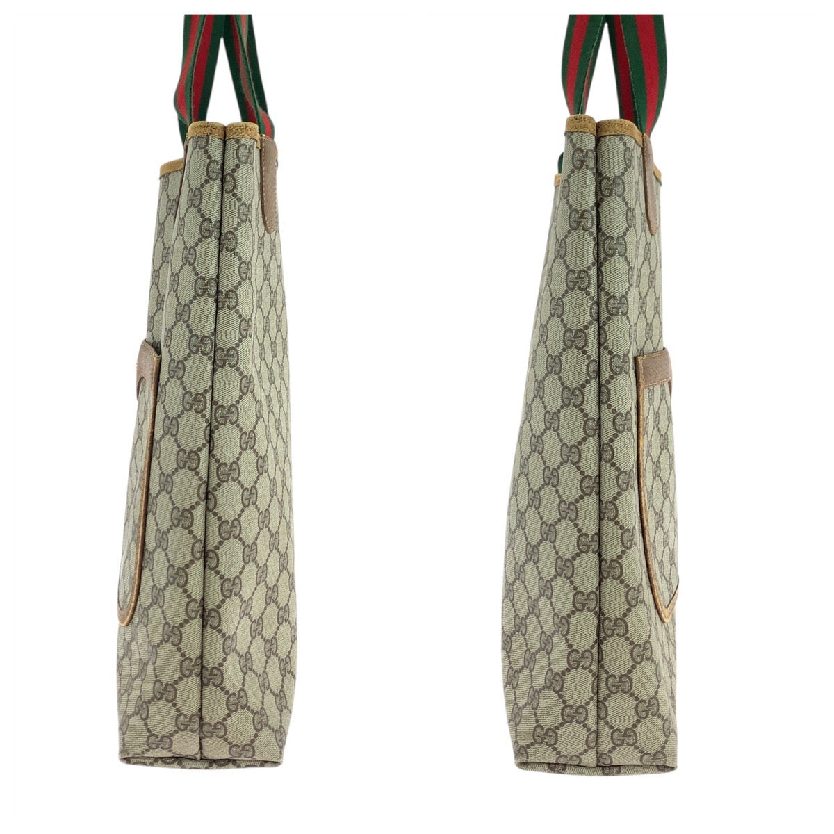 19748
GUCCI グッチ ヴィンテージ シェリーライン ベージュ GGスプリームキャンバス / レザー 39.02.003 トートバッグ ショルダーバッグ  レディース AB18