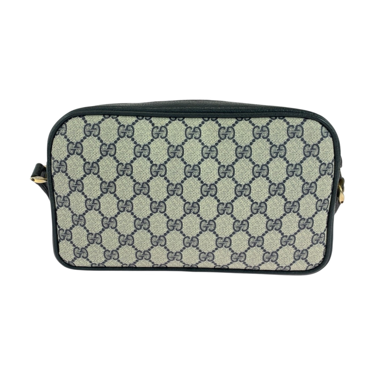 19749
GUCCI Vintage Gray Navy Gold Hardware GG Supreme Canvas 001 067 1282 0 Shoulder Bag Pochette Women's ABP36