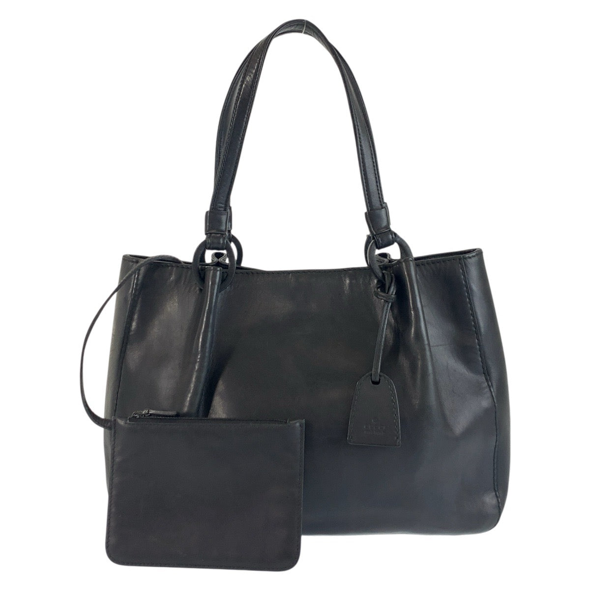 19750
GUCCI グッチ ブラック 黒 レザー 101919 トートバッグ ショルダーバッグ レディース AB27
