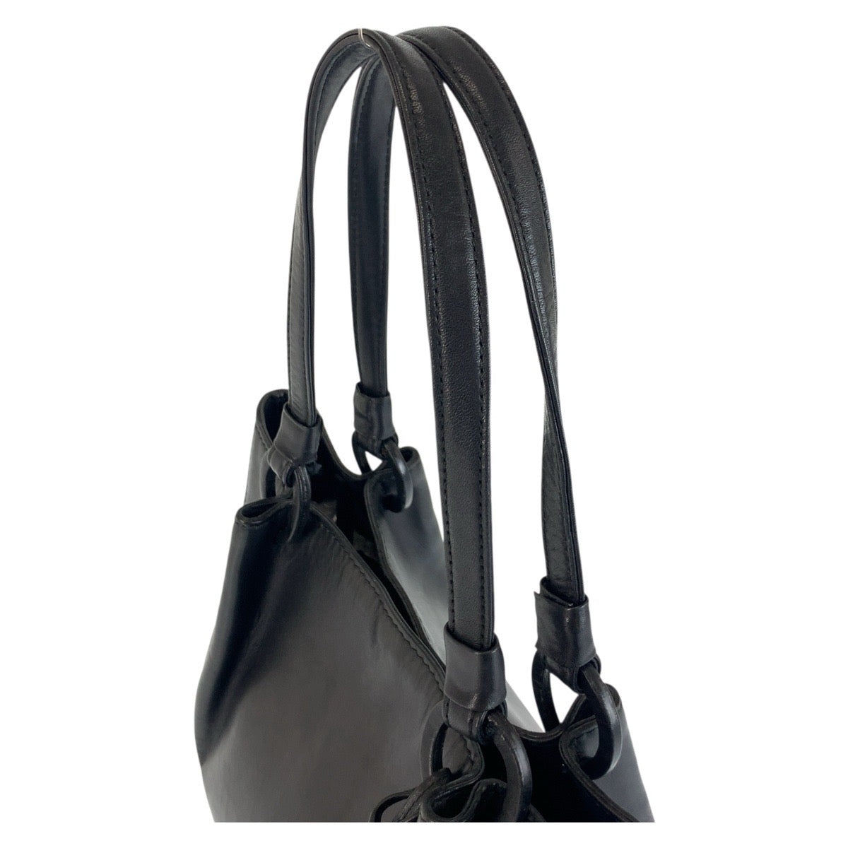 19750
GUCCI グッチ ブラック 黒 レザー 101919 トートバッグ ショルダーバッグ レディース AB27