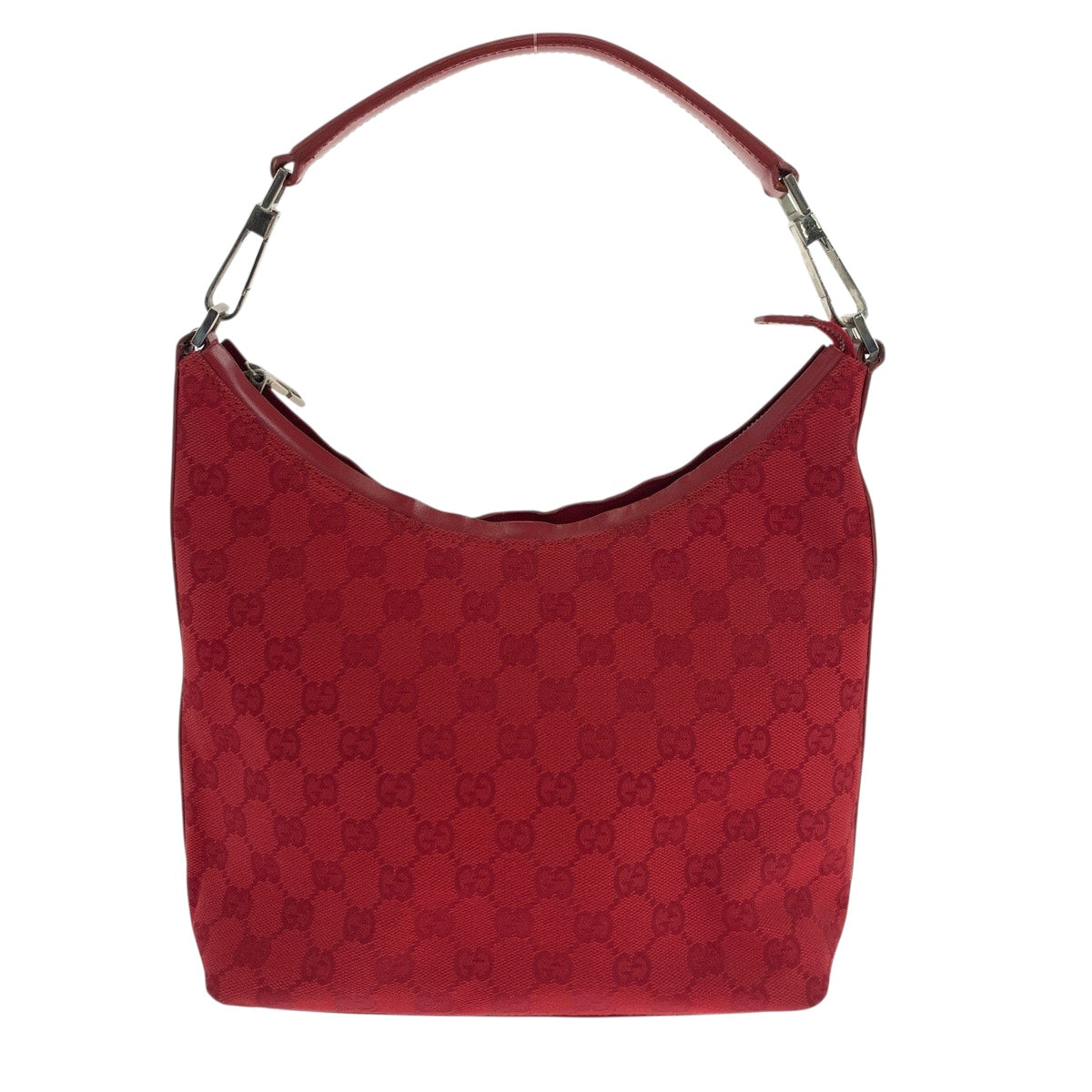 19753
GUCCI グッチ レッド シルバー金具 GGキャンバス 000 0602 ショルダーバッグ 肩掛け レディース ABP36