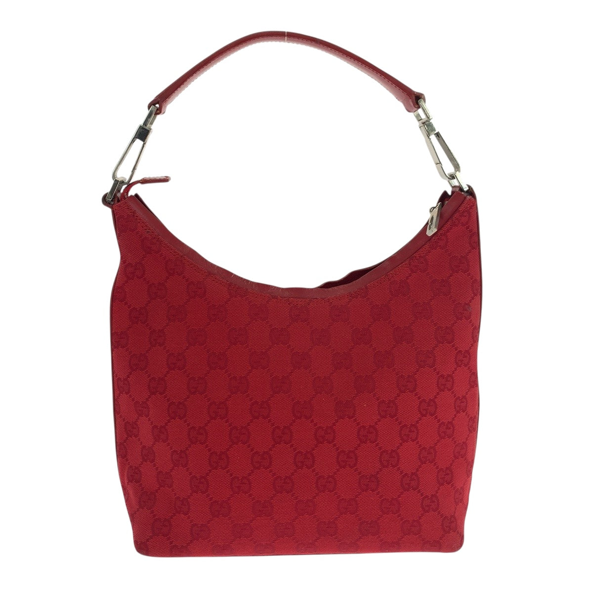 19753
GUCCI グッチ レッド シルバー金具 GGキャンバス 000 0602 ショルダーバッグ 肩掛け レディース ABP36