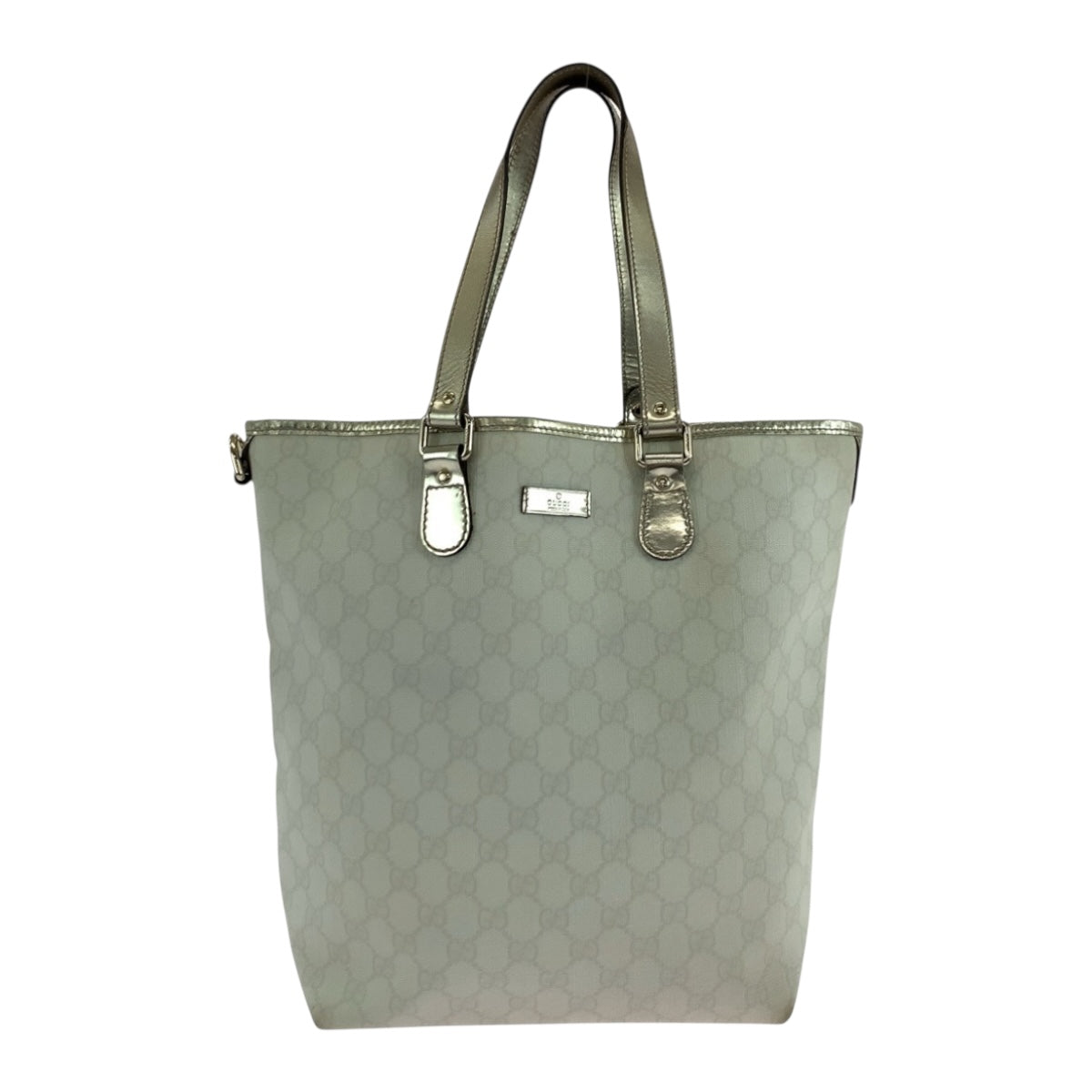 19754
GUCCI グッチ ホワイト ゴールド ゴールド金具 GGスプリームキャンバス 189896 トートバッグ ショルダーバッグ レディース AB27