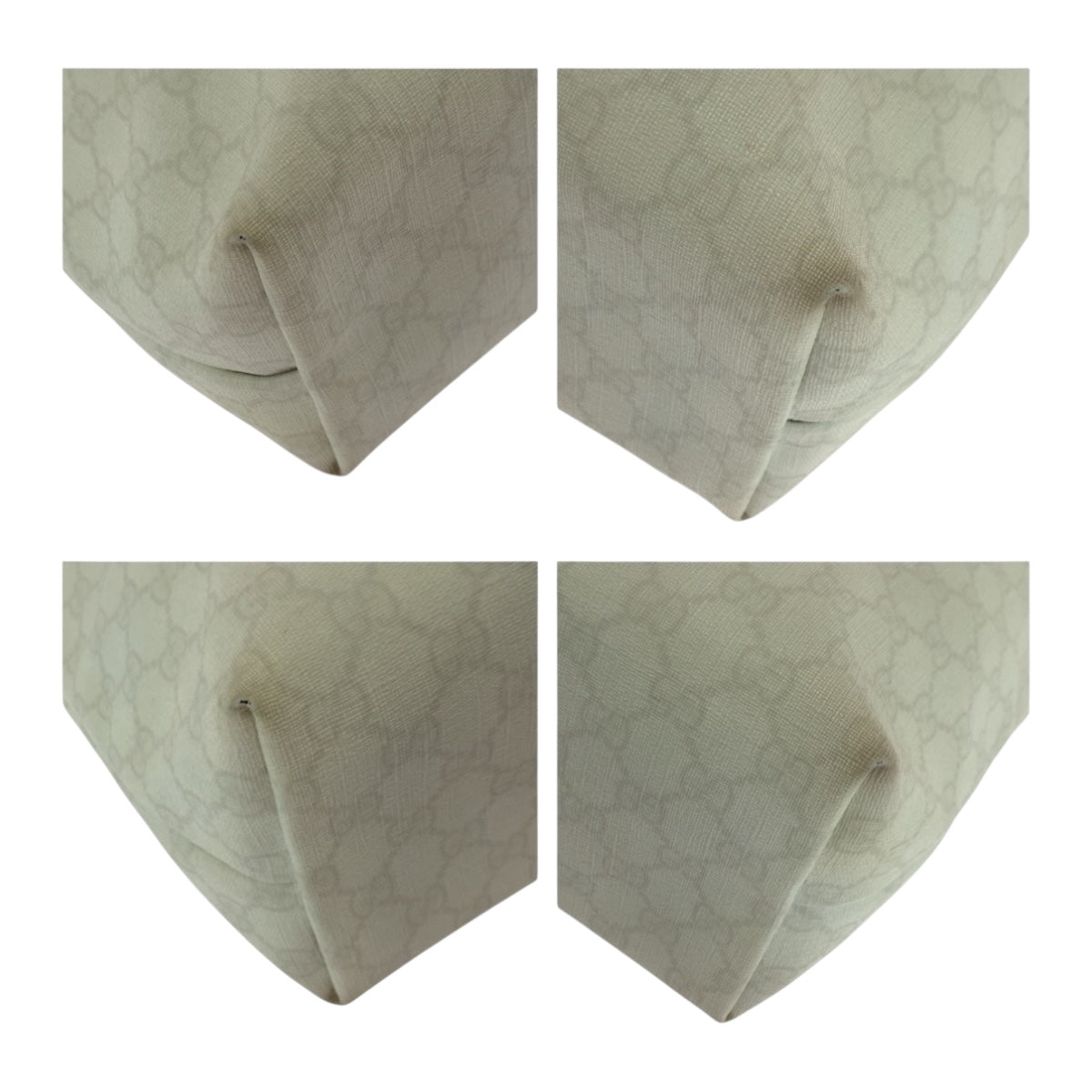 19754
GUCCI グッチ ホワイト ゴールド ゴールド金具 GGスプリームキャンバス 189896 トートバッグ ショルダーバッグ レディース AB27