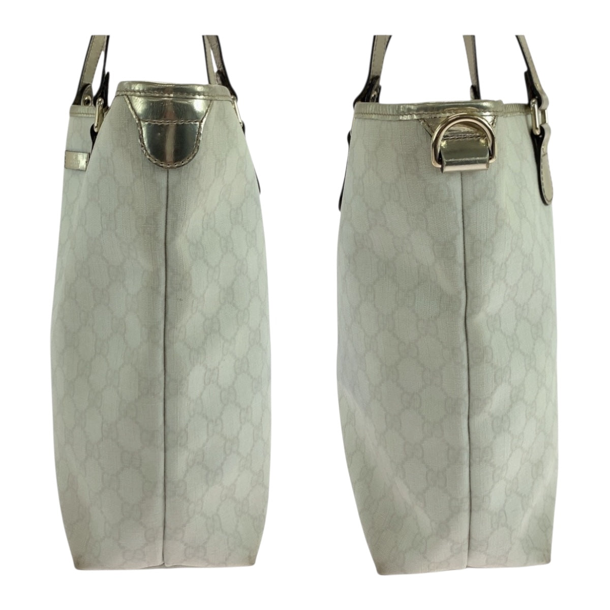 19754
GUCCI グッチ ホワイト ゴールド ゴールド金具 GGスプリームキャンバス 189896 トートバッグ ショルダーバッグ レディース AB27