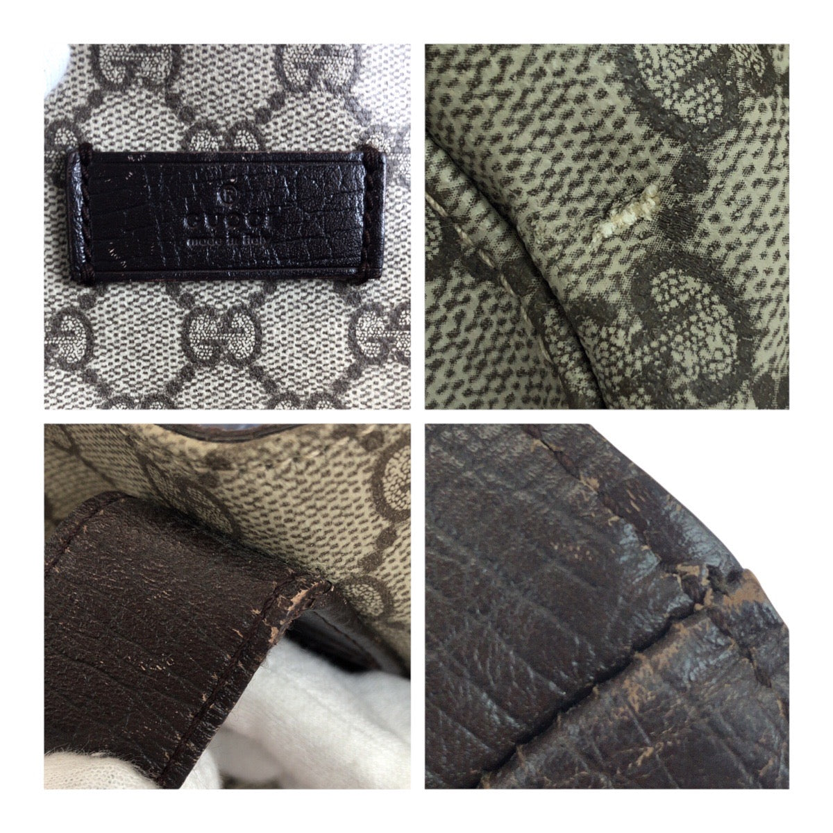 19757
GUCCI グッチ ベージュ ダークブラウン GGスプリームキャンバス 141624 トートバッグ ショルダーバッグ レディース AB25
