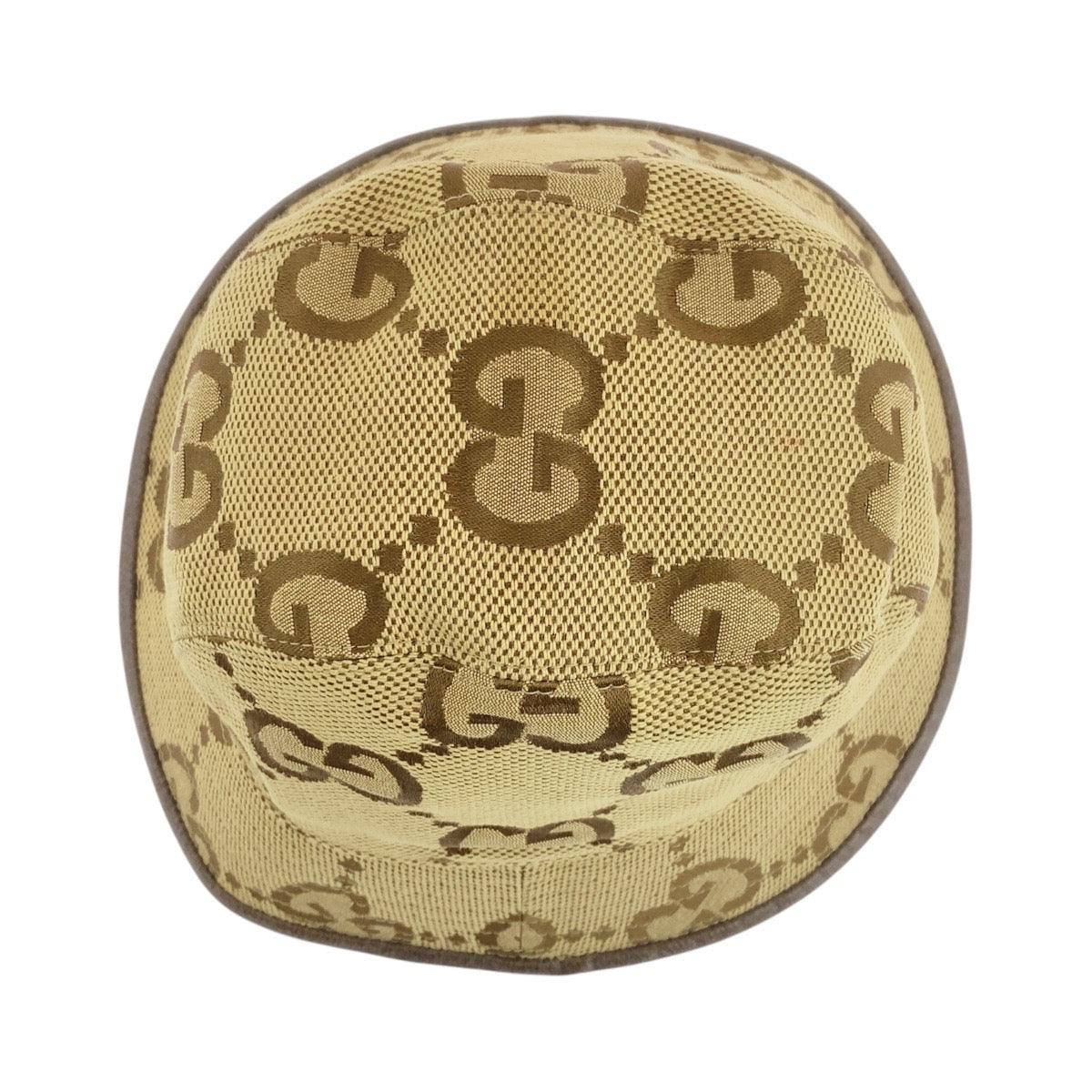 19761
GUCCI グッチ ジャンボGG 58cm/サイズL ベージュ ブラウン キャンバス 681256 バケットハット 男女兼用  レディース AB27