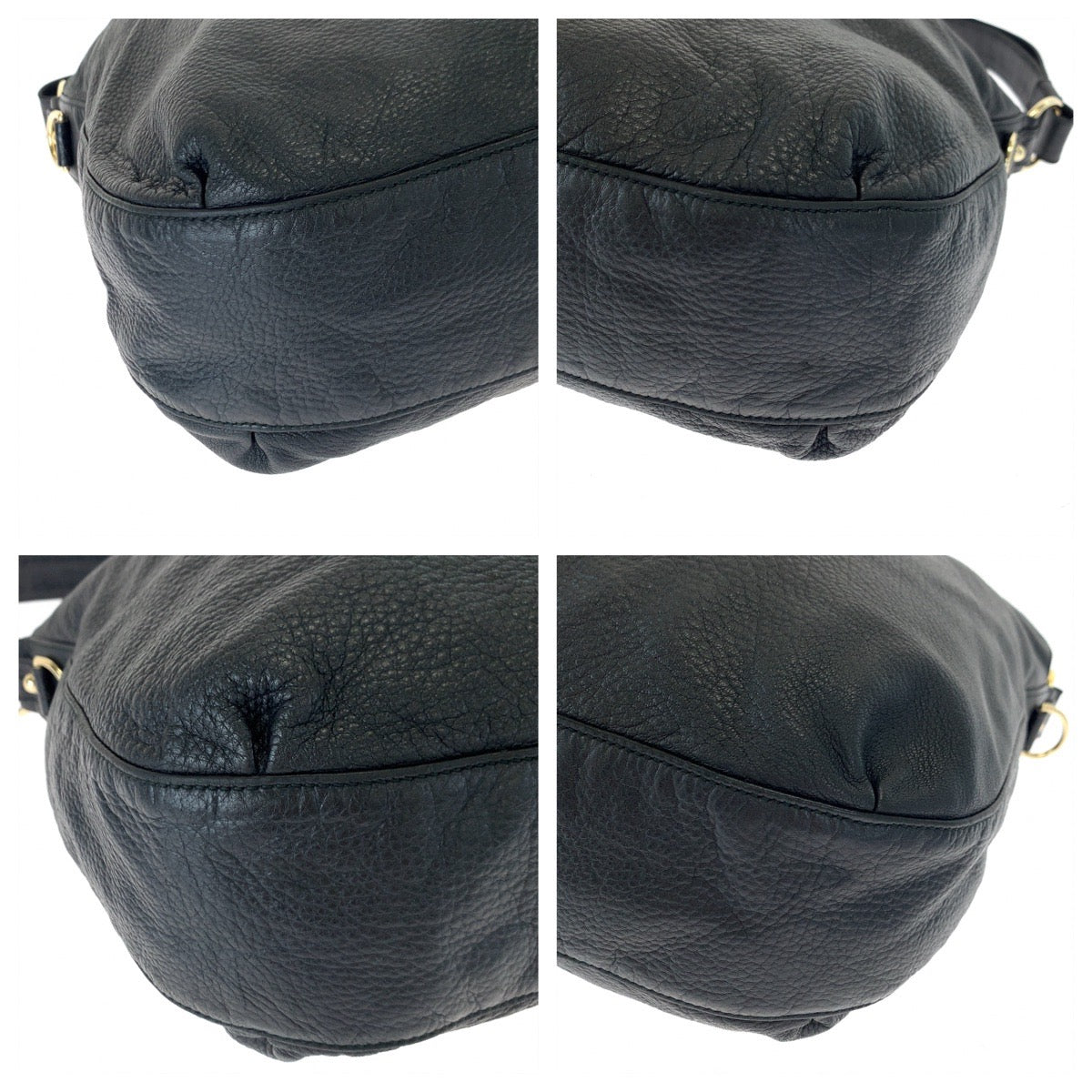 19772
GUCCI グッチ Gウェーブ ホーボー ブラック ゴールド金具 型押しレザー レザー 232931 ショルダーバッグ レディース A44