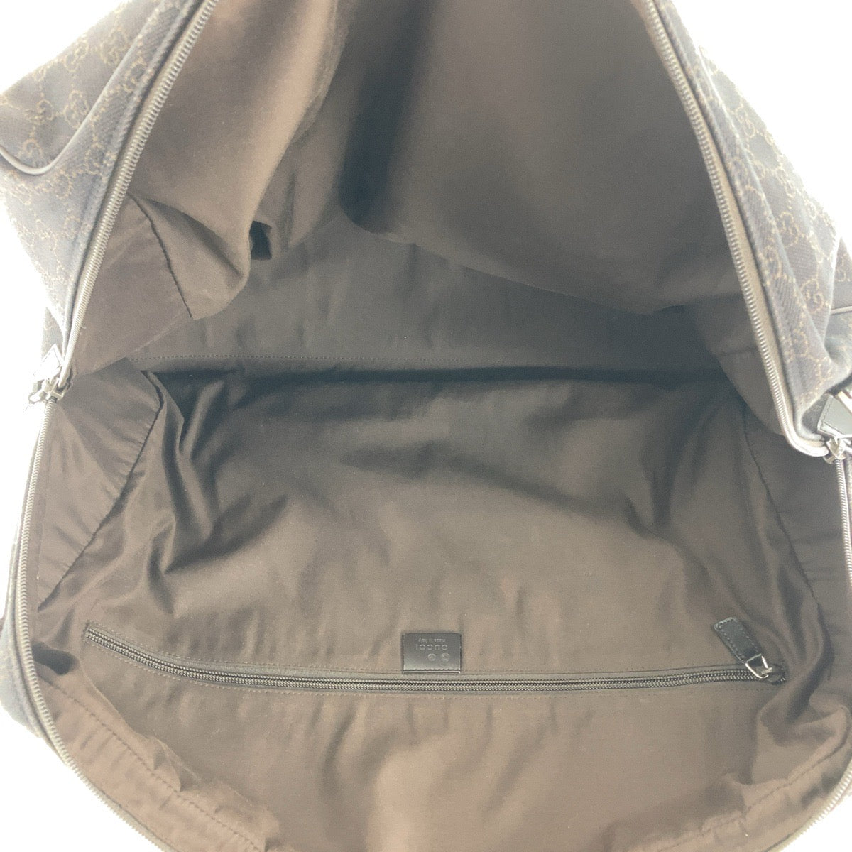 19774
GUCCI Dark brown Silver hardware GG Canvas / Leather 196356 Boston Bag Unisex Women's ABP48