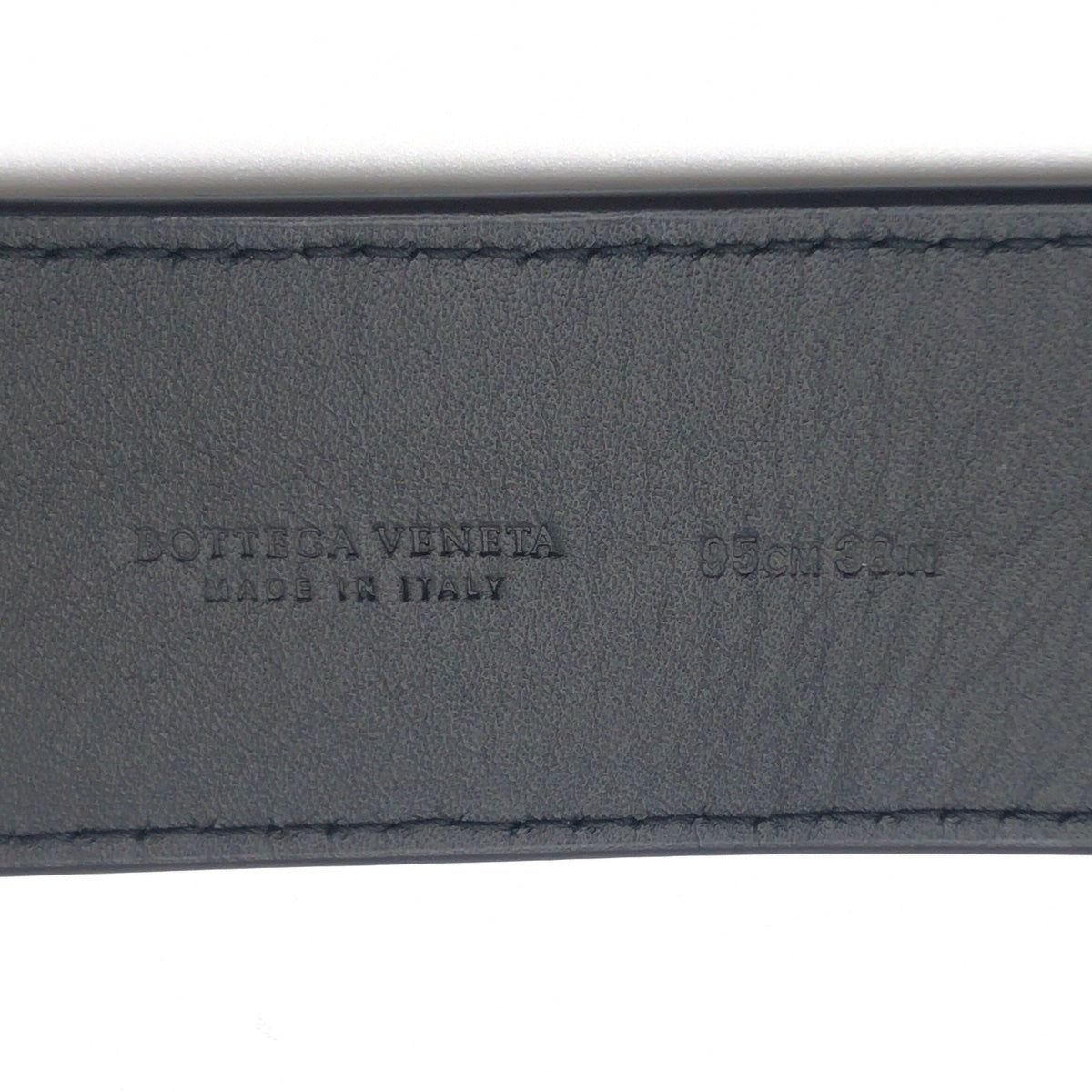 19778
BOTTEGAVENETA Intrecciato 95/38 Black Leather Belt Men's A42