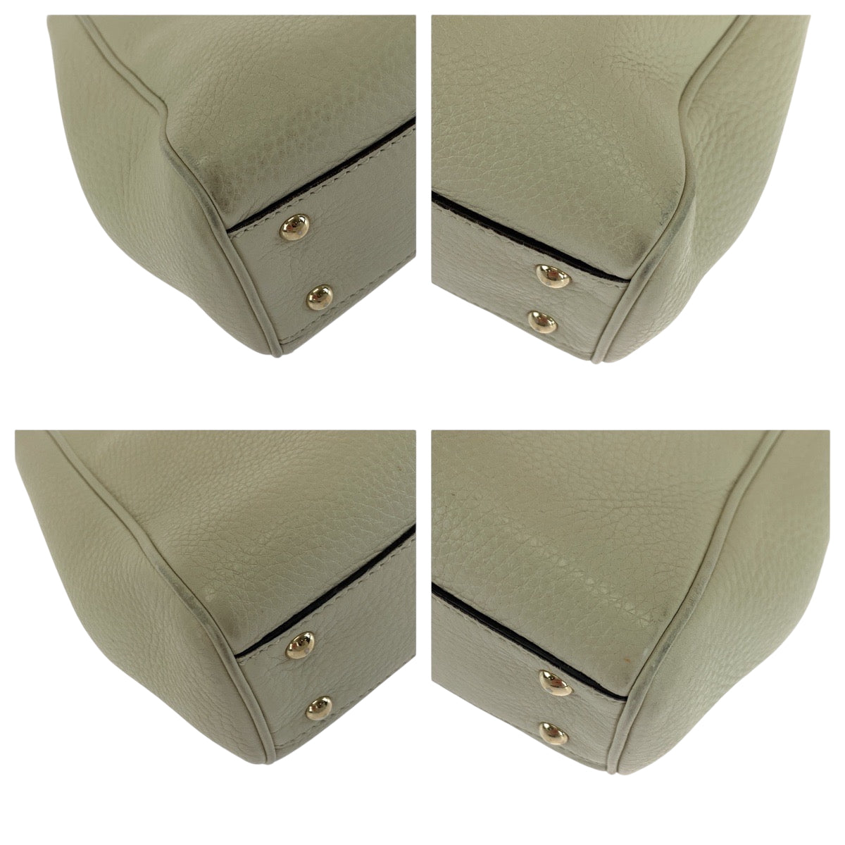 19779
GUCCI Gucci Bamboo Ivory Brown Gold Hardware Leather 368823 Handbag Women's ABP40
