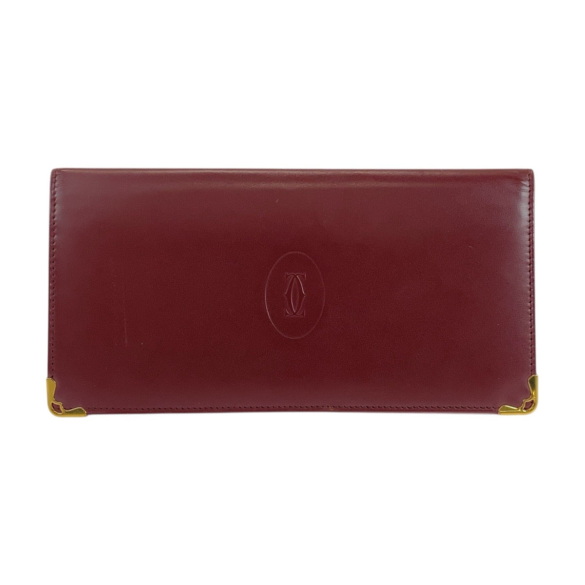 19787
CARTIER カルティエ マストライン ボルドー ゴールド金具 レザー 長財布 札入れ  メンズ ABP