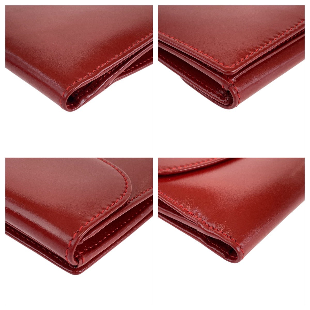 19791
GUCCI グッチ レッド ゴールド金具 レザー 035 3231 1840 0 長財布 ロングウォレット  レディース A