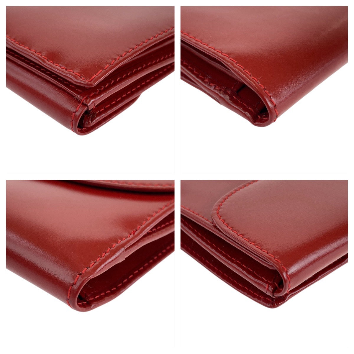 19791
GUCCI グッチ レッド ゴールド金具 レザー 035 3231 1840 0 長財布 ロングウォレット  レディース A