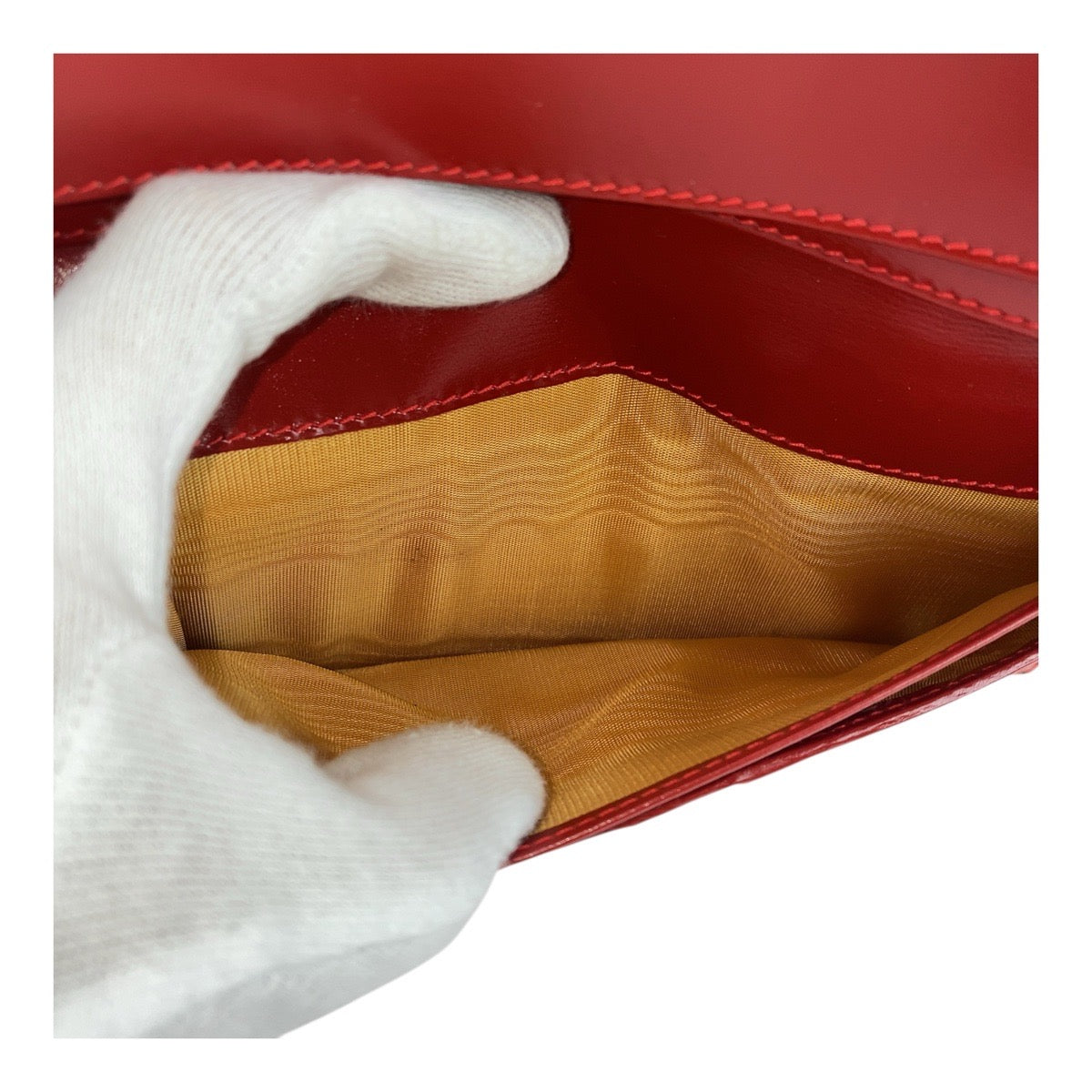 19791
GUCCI グッチ レッド ゴールド金具 レザー 035 3231 1840 0 長財布 ロングウォレット  レディース A
