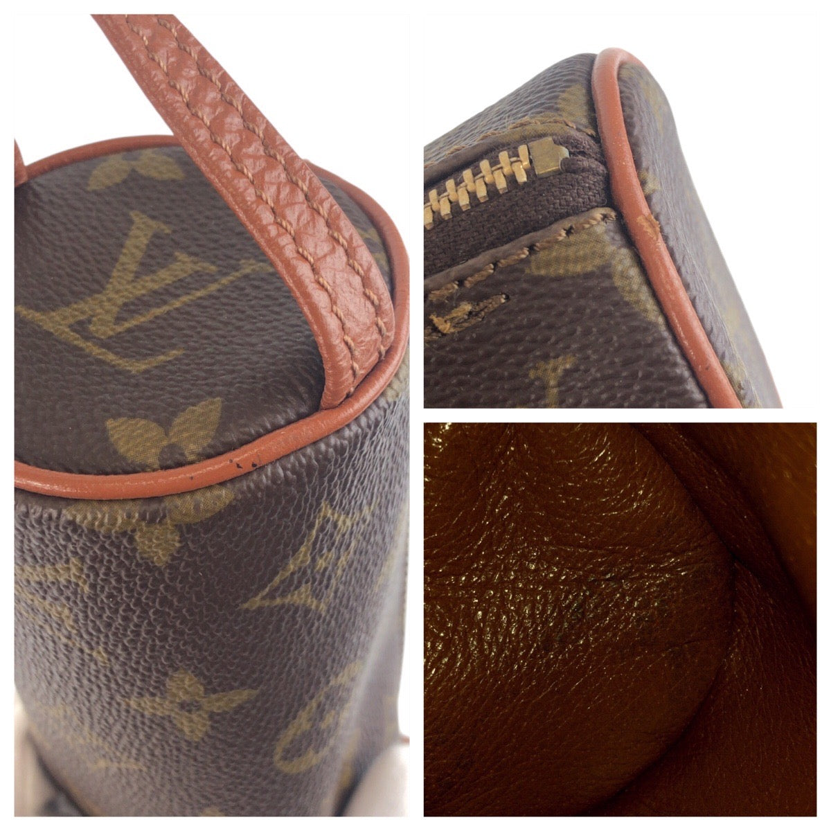 19795
LOUIS VUITTON ルイヴィトン モノグラム トゥルース・ロンド ブラウン 茶 ゴールド金具 レザー ポーチ ペンケース 男女兼用  レディース ABP