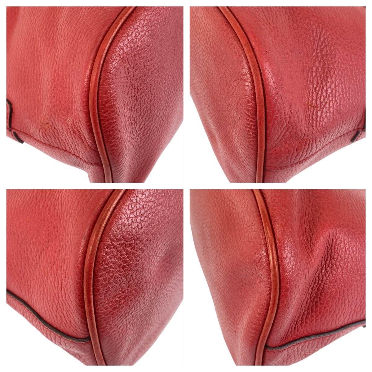19808
GUCCI Interlocking Red Gold Hardware Leather 449662 Handbag Shoulder Bag 2-way Ladies AB42