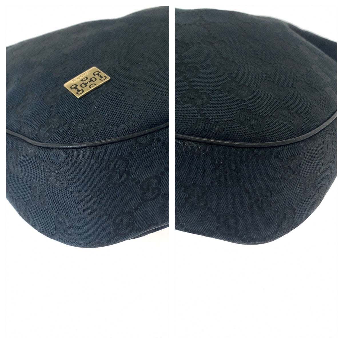 19811
GUCCI グッチ ホーボー ブラック 黒 シルバー金具 GGキャンバス / レザー 145757 ショルダーバッグ レディース ABP40