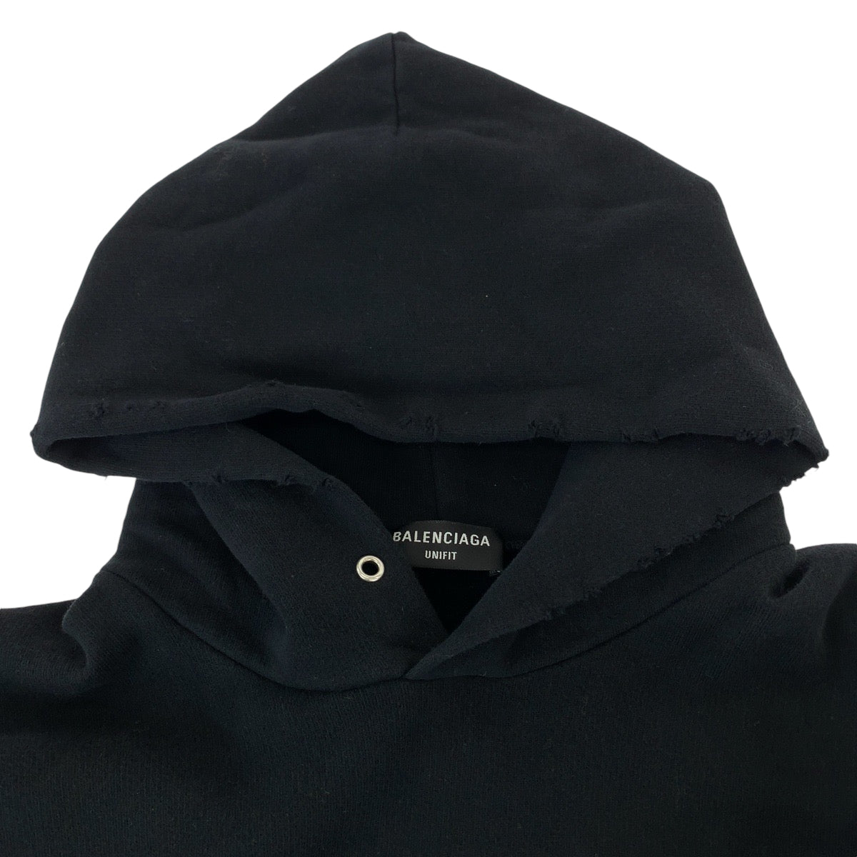19815
BALENCIAGA バレンシアガ 21AW FREE NO RIB HOODIE サイズXXS ブラック 黒 ホワイト コットン MT74 661711 TKVD4 パーカー フーディ ダメージ加工  メンズ ABP