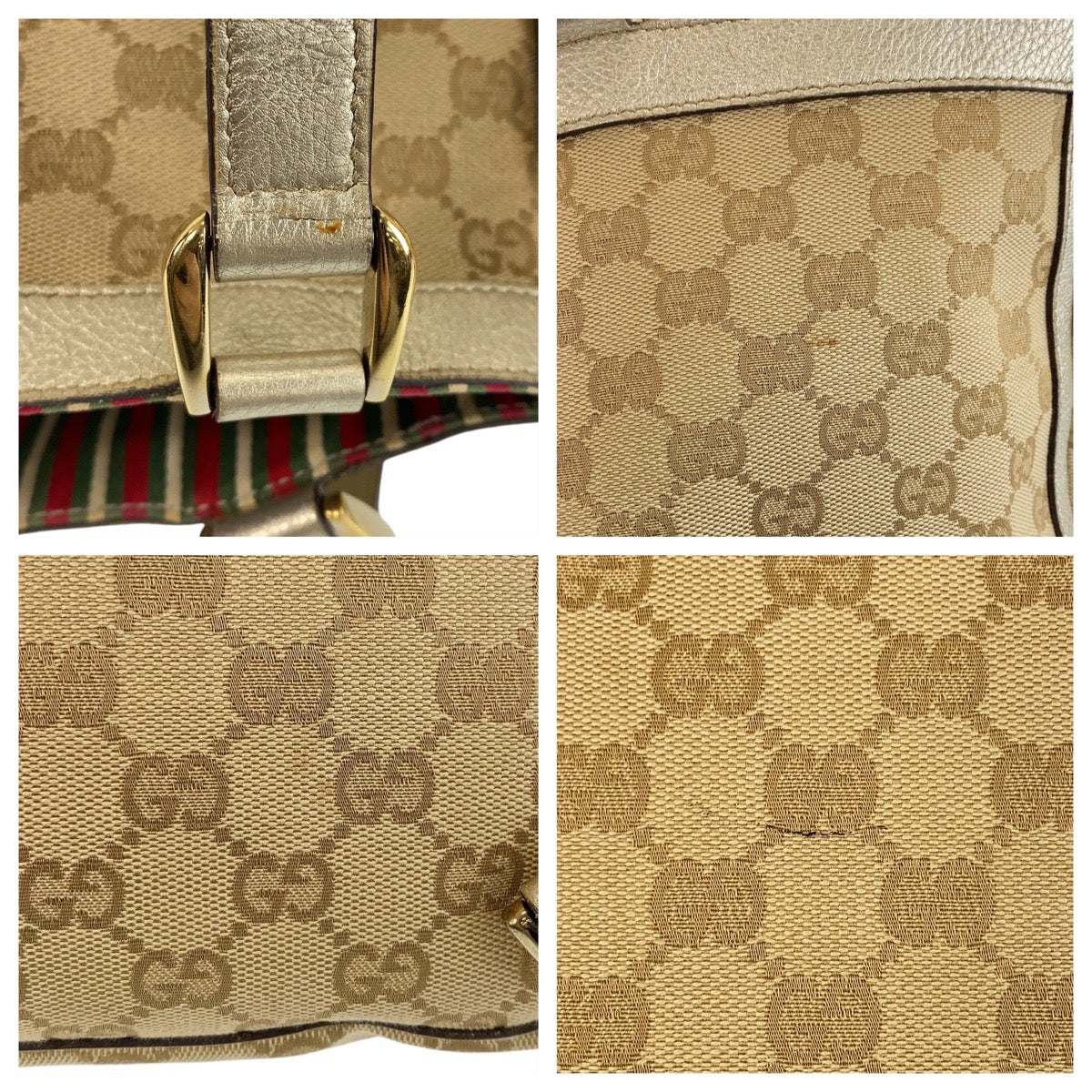 19817
GUCCI グッチ アビー ベージュ ゴールド金具 GGキャンバス / レザー 141472 トートバッグ ショルダーバッグ レディース AB35