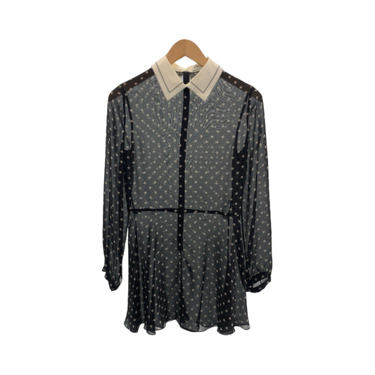 19819
Dior ディオール スター柄 シースルー ブラック ホワイト コットン チュニック  レディース A