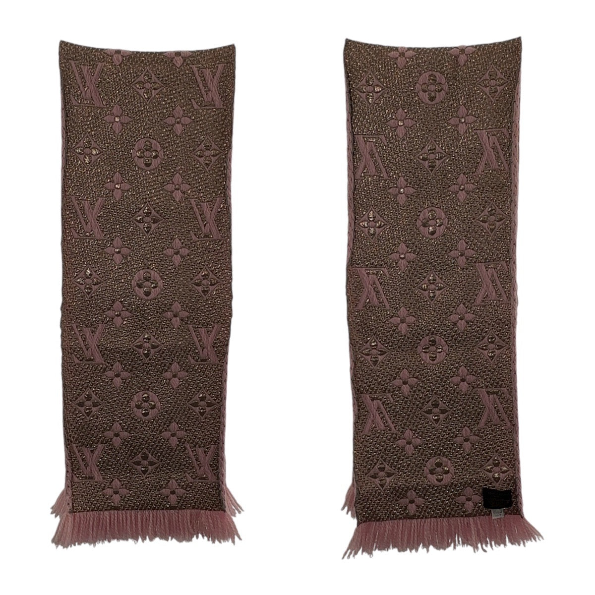 19821
LOUIS VUITTON ルイヴィトン モノグラム エシャルプロゴマニアシャイン ローズバレリーヌ ゴールド ウール M70466 マフラー 男女兼用 レディース ABP