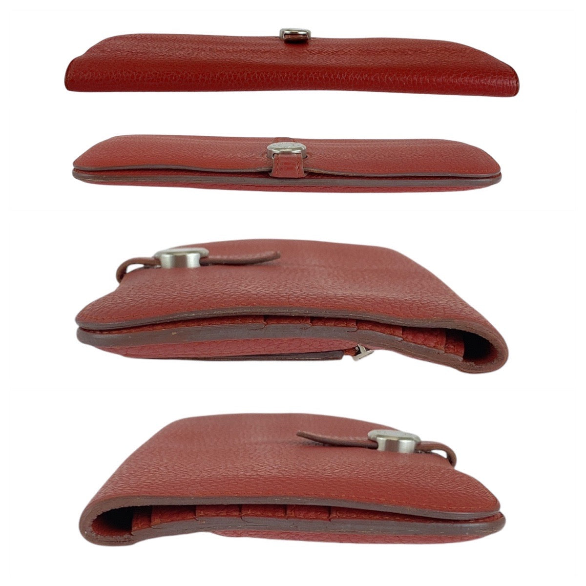 19822
HERMES エルメス ドゴンロング ルージュグレナ レッド シルバー金具 トゴ 長財布 ロングウォレット 男女兼用 R刻印  レディース AB