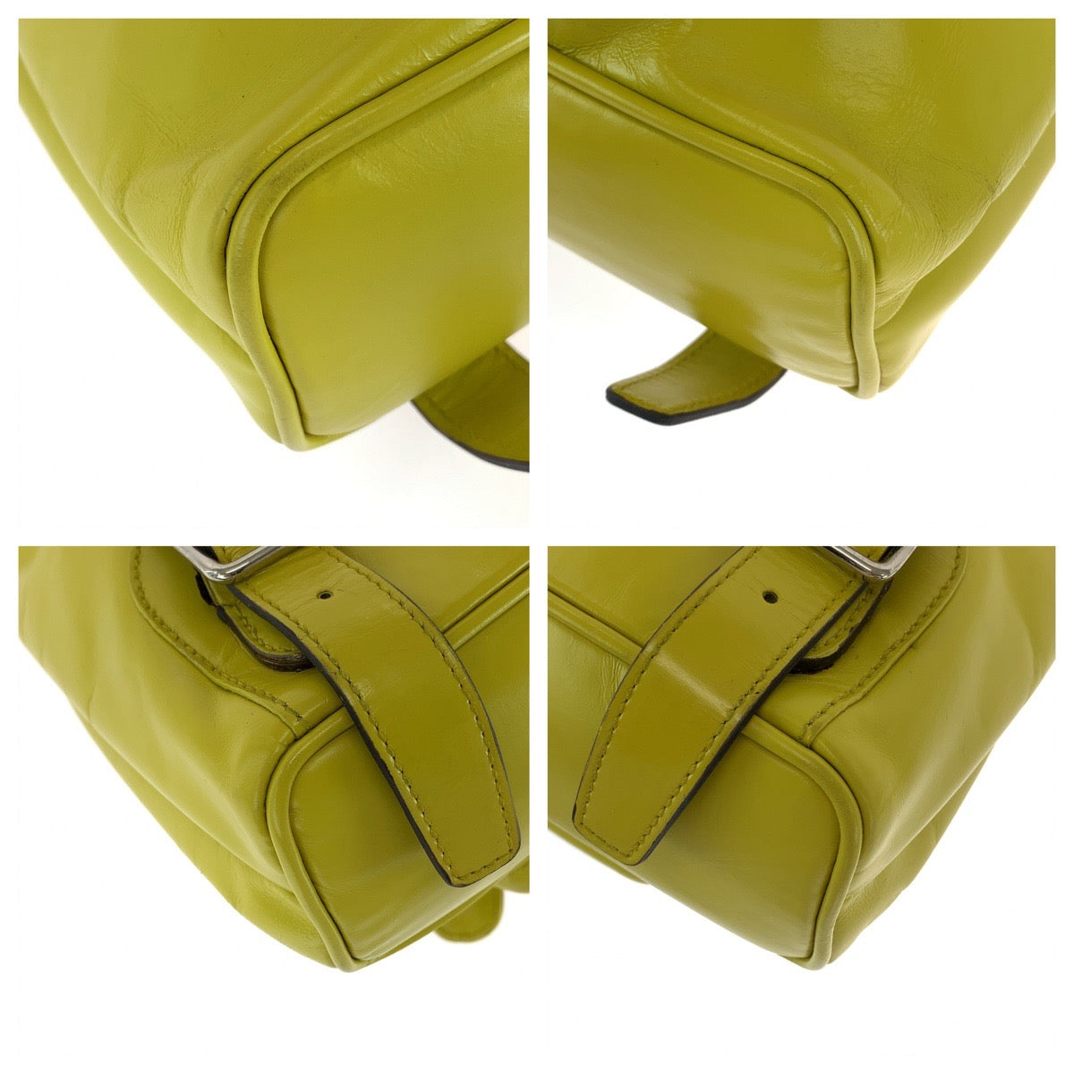19825
GUCCI Vintage Bamboo Yellow Brown Silver Hardware Leather 003 2034 0030 Mini Backpack Women's ABP