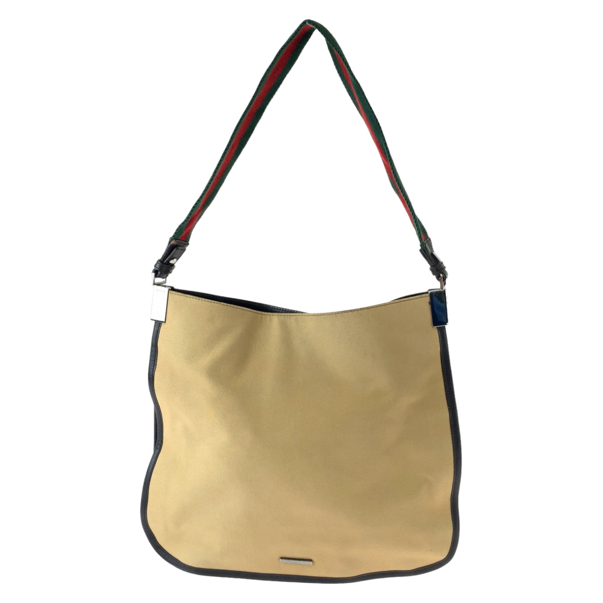 19827
GUCCI グッチ シェリーライン ベージュ レッド グリーン シルバー金具 キャンバス 001 4321 ホーボー ワンショルダーバッグ 肩掛け レディース ABP