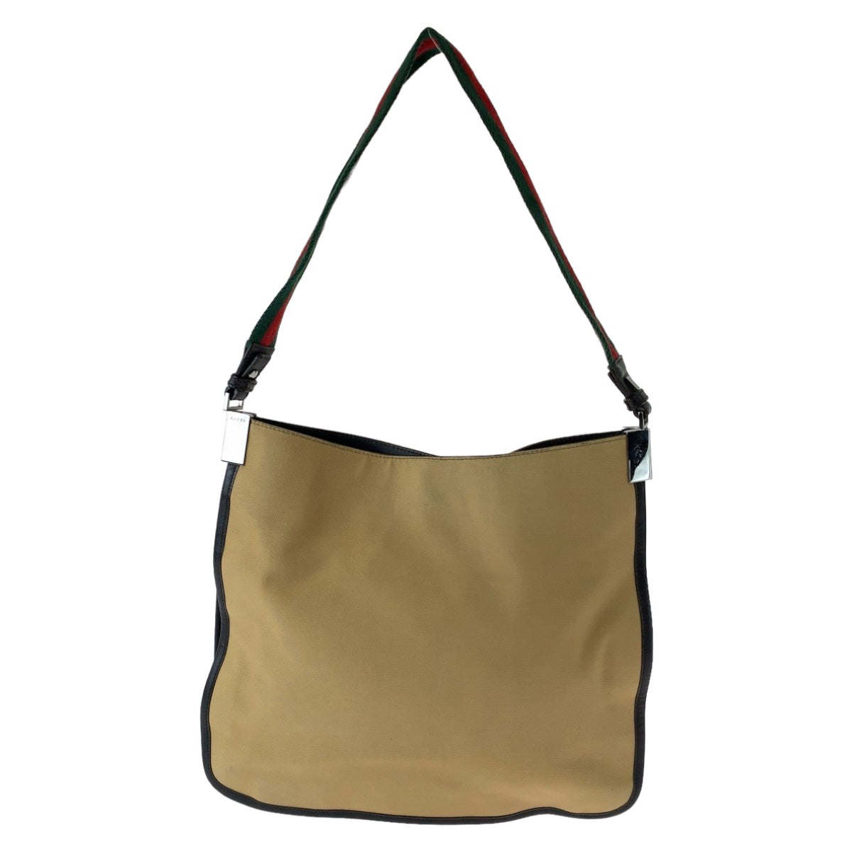 19827
GUCCI グッチ シェリーライン ベージュ レッド グリーン シルバー金具 キャンバス 001 4321 ホーボー ワンショルダーバッグ 肩掛け レディース ABP