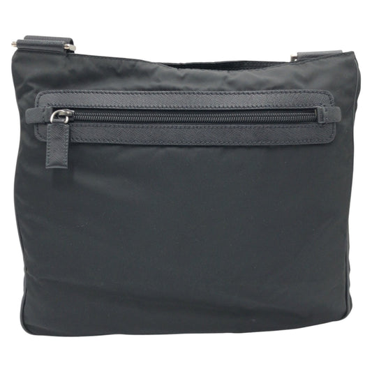 19828
PRADA プラダ テスート 三角ロゴ ブラック ナイロン ショルダーバック ポシェット  メンズ ABP