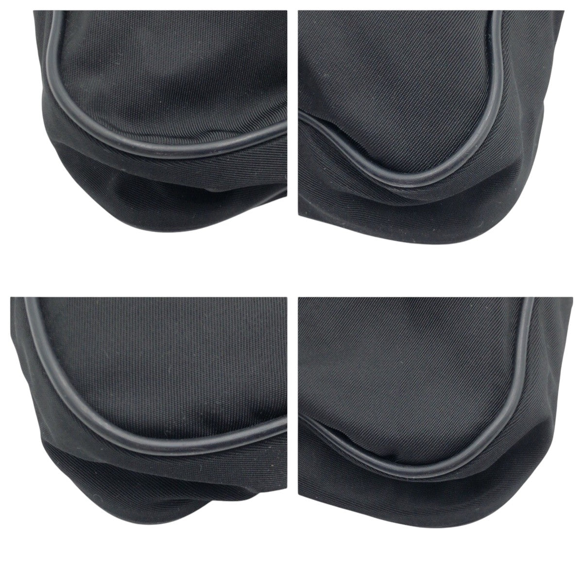 19828
PRADA プラダ テスート 三角ロゴ ブラック ナイロン ショルダーバック ポシェット  メンズ ABP