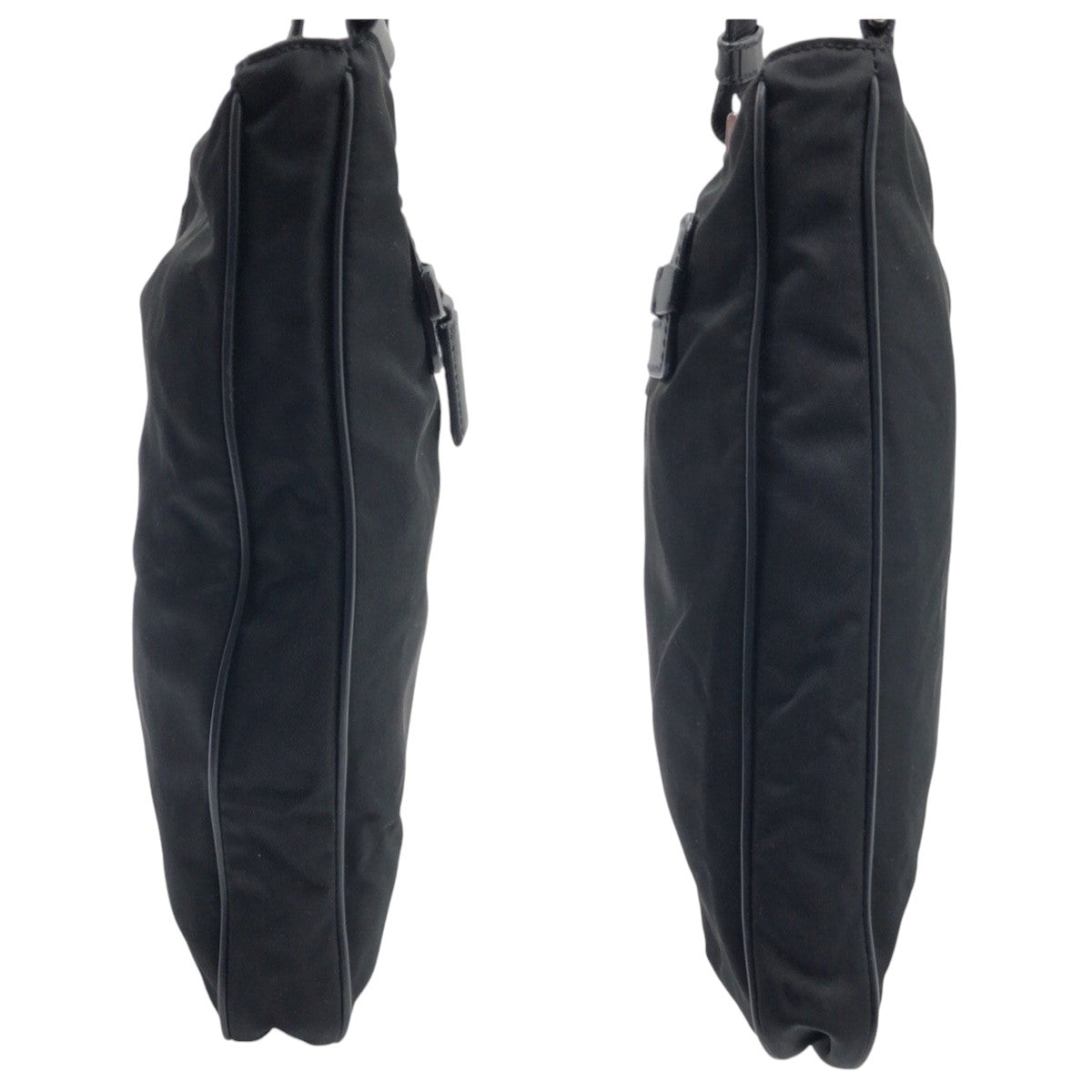 19828
PRADA プラダ テスート 三角ロゴ ブラック ナイロン ショルダーバック ポシェット  メンズ ABP