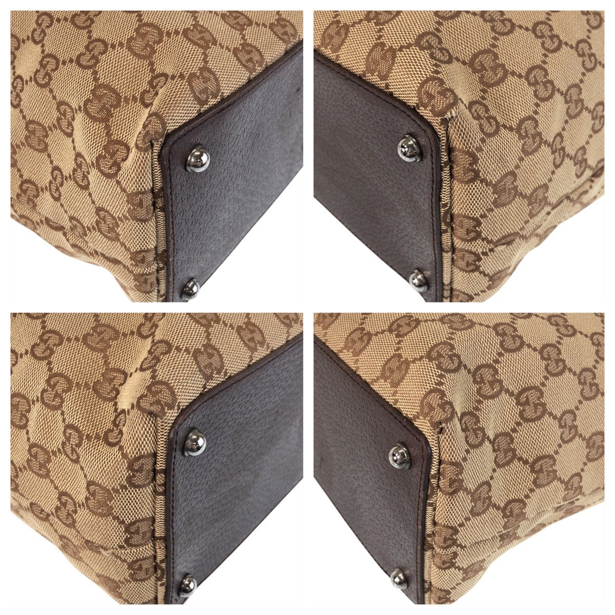 19833
GUCCI GG Canvas / Leather Tote Bag Shoulder Bag Women's ABP