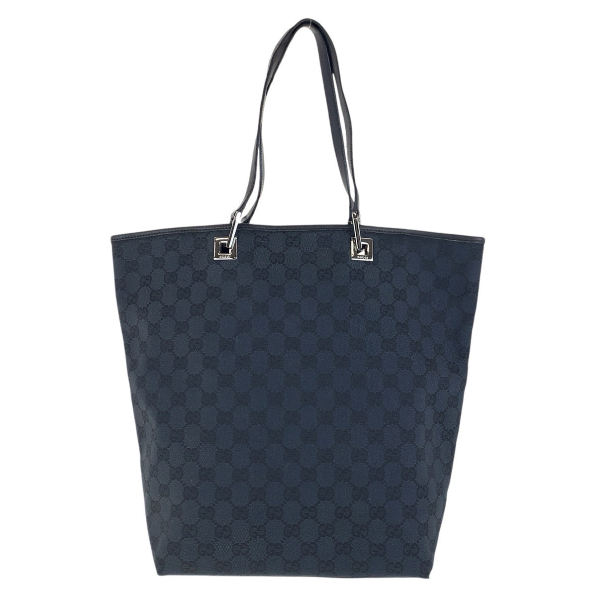 GUCCI グッチ ブラック 黒 シルバー金具 GGキャンバス / レザー 31243 トートバッグ ショルダーバッグ レディース ABP