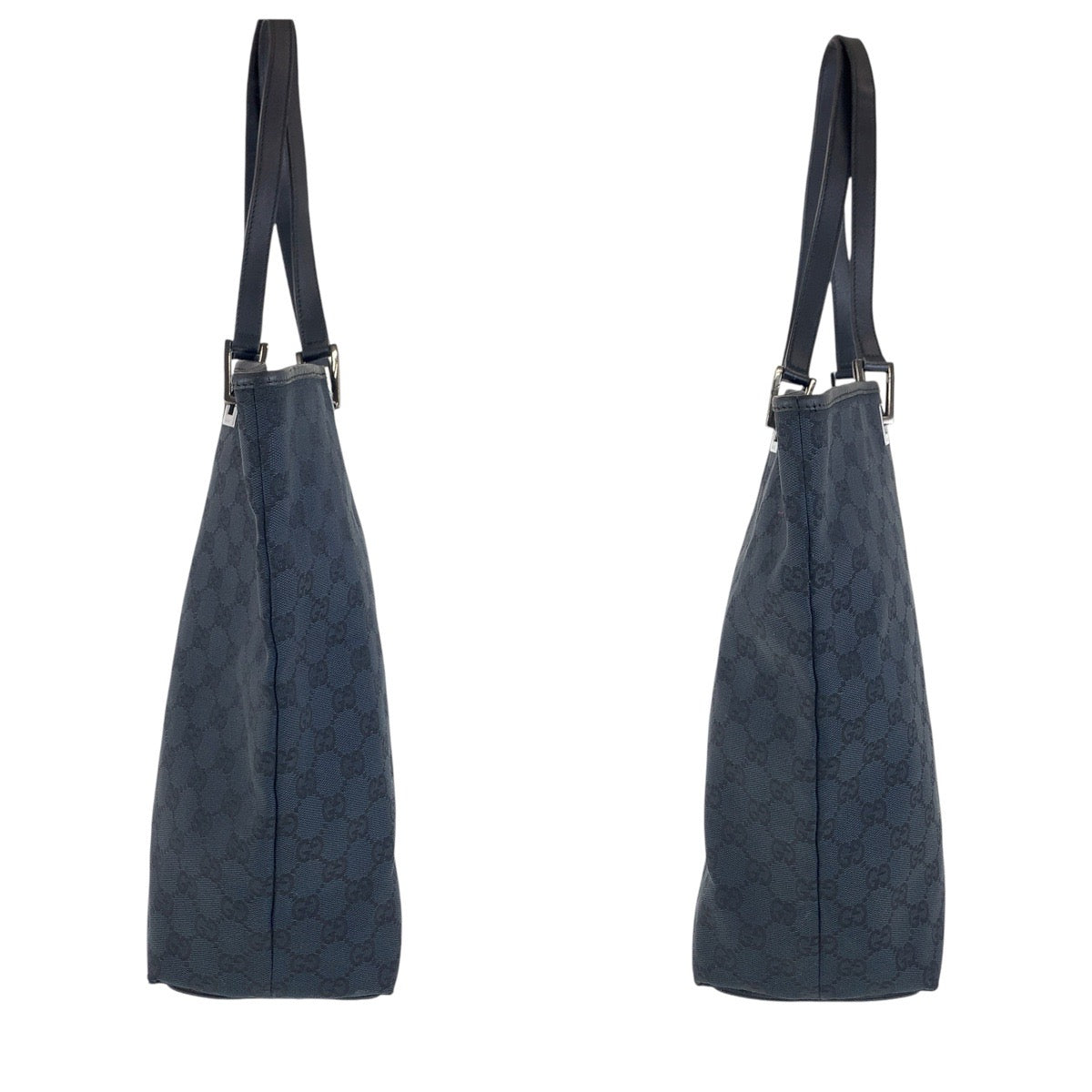 GUCCI グッチ ブラック 黒 シルバー金具 GGキャンバス / レザー 31243 トートバッグ ショルダーバッグ レディース ABP