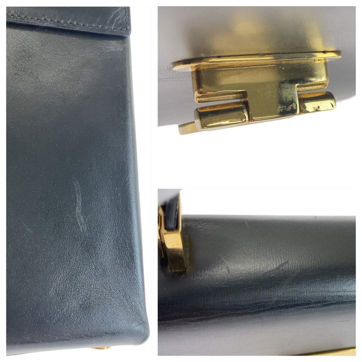 19836
Salvatore Ferragamo サルヴァトーレフェラガモ ヴィンテージ ガンチーニ ブラック 黒 ゴールド金具 レザー ハンドバッグ ショルダーバッグ 2way レディース ABP
