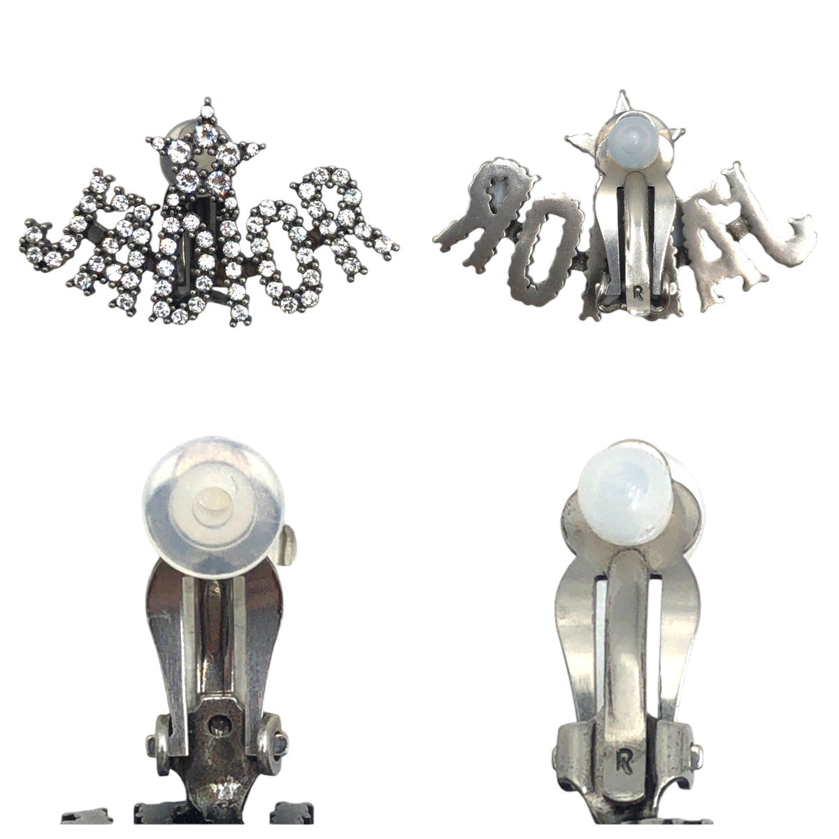 19837
Dior ディオール J'A DIOR Bee ラインストーン シルバー メタル イヤリング 耳飾り レディース SA