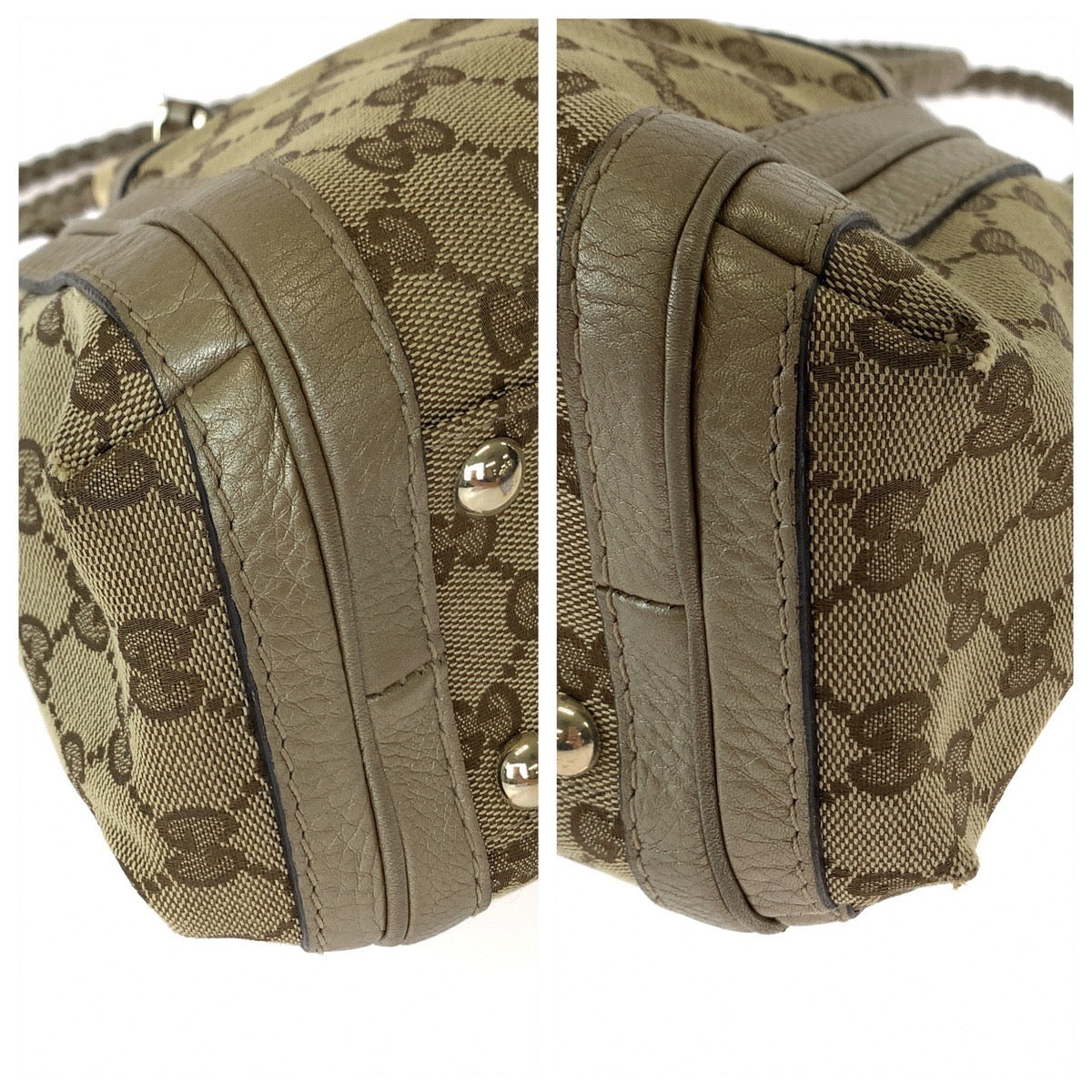 19839
GUCCI グッチ ベラ バンブー リボン タッセル ブラウン ゴールド金具 GGキャンバス 282300 トートバッグ ハンドバッグ  レディース AB