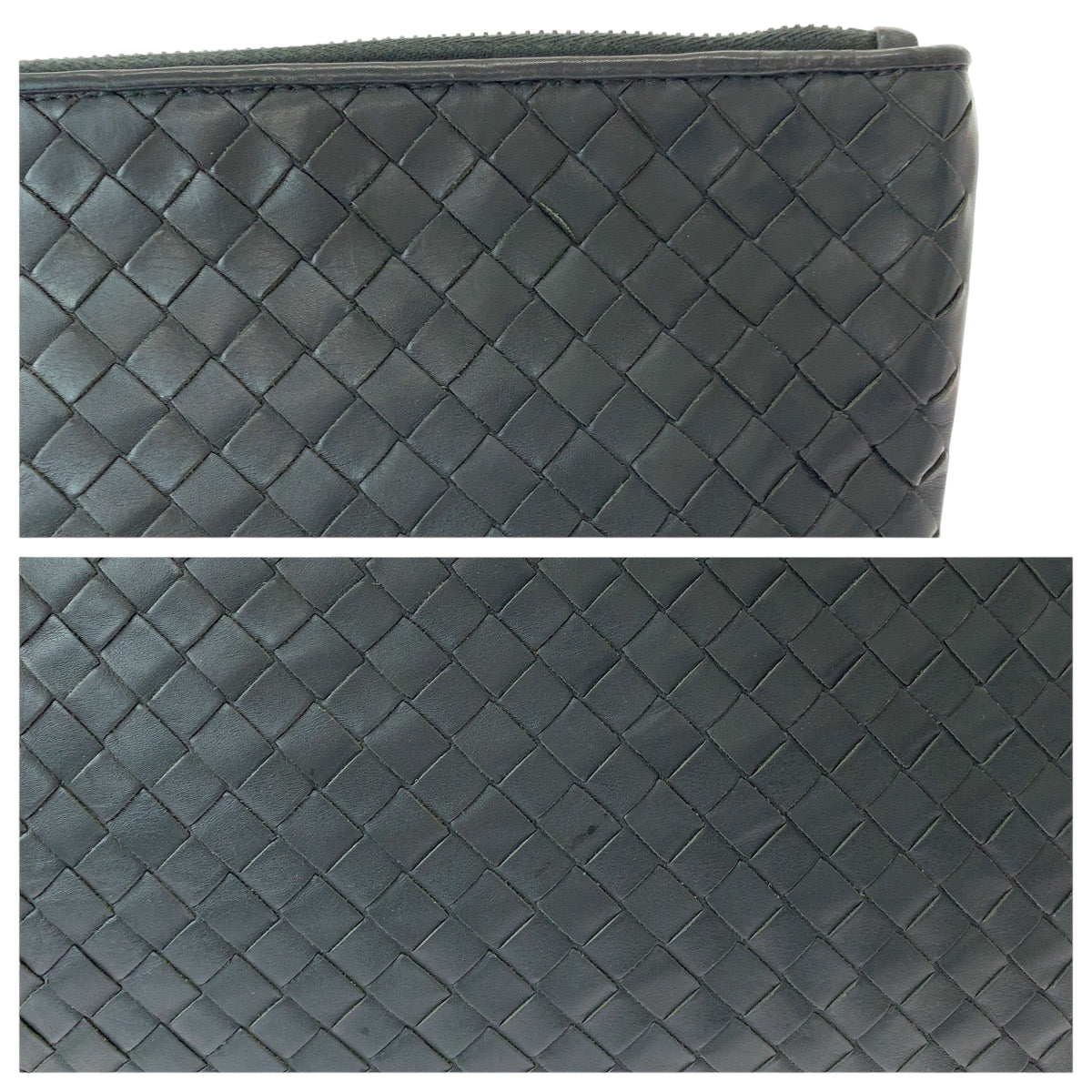 19844
BOTTEGAVENETA ボッテガヴェネタ イントレチャート グレー シルバー金具 レザー クラッチバッグ セカンドバッグ メンズ ABP