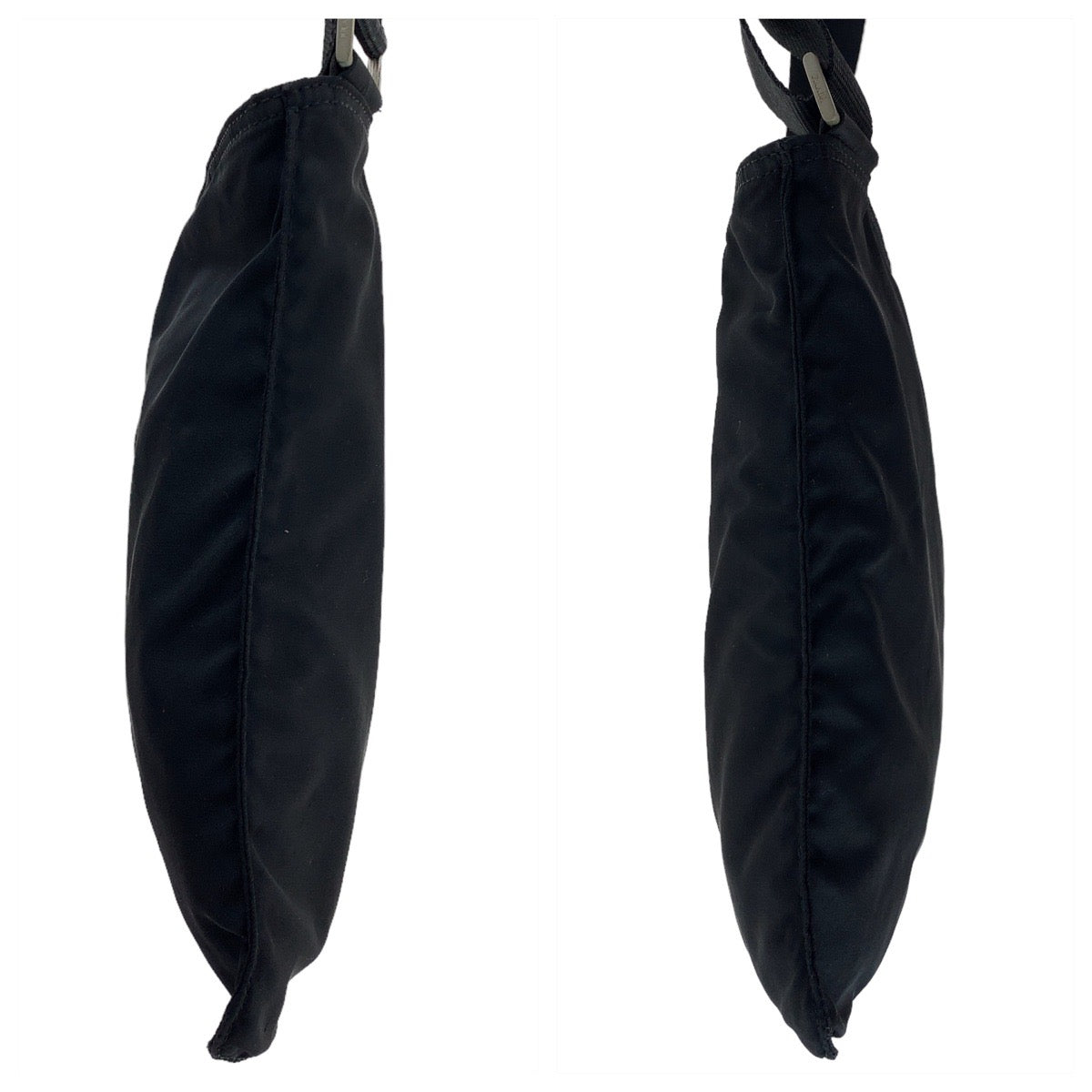 19847
PRADA プラダ テスート 三角ロゴプレート ブラック シルバー金具 ナイロン 斜め掛け ショルダーバッグ メッセンジャーバッグ  メンズ ABP