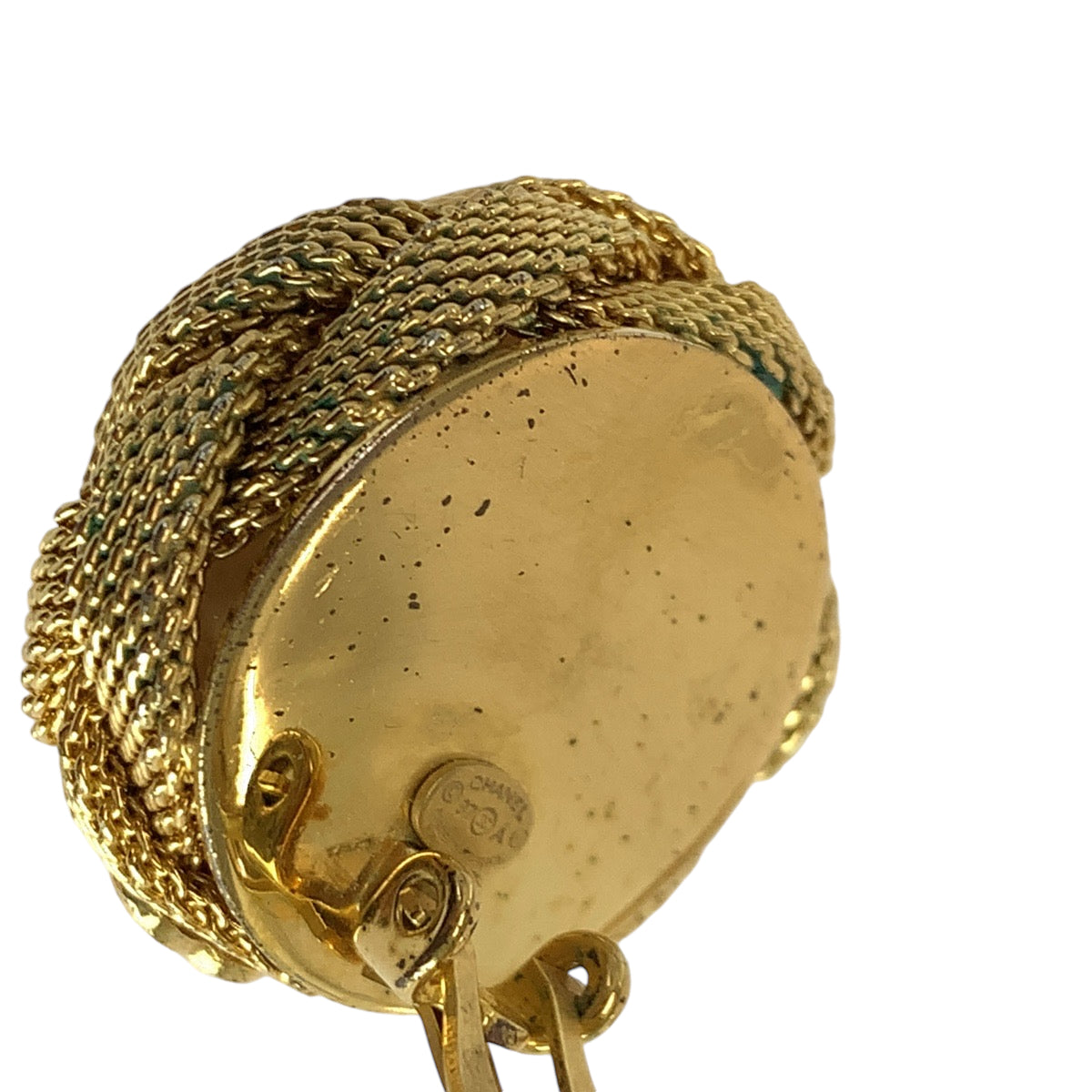 19856
CHANEL シャネル パール ココマーク ゴールド ホワイト メタル / パール イヤリング 97 A刻印 レディース AB32